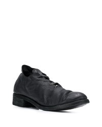 schwarze Leder Derby Schuhe von A Diciannoveventitre