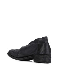 schwarze Leder Derby Schuhe von A Diciannoveventitre