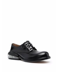 schwarze Leder Derby Schuhe von Maison Margiela