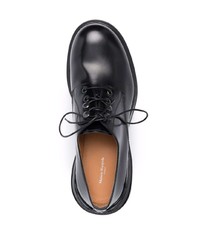 schwarze Leder Derby Schuhe von Maison Margiela