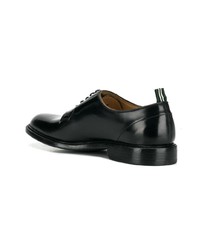 schwarze Leder Derby Schuhe von Green George