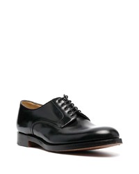 schwarze Leder Derby Schuhe von FURSAC