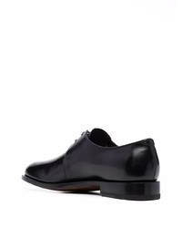 schwarze Leder Derby Schuhe von Salvatore Ferragamo