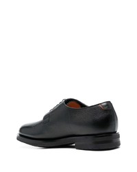 schwarze Leder Derby Schuhe von Santoni