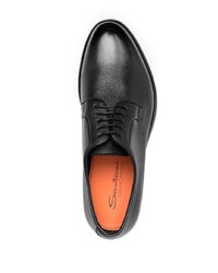 schwarze Leder Derby Schuhe von Santoni