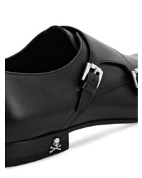 schwarze Leder Derby Schuhe von Philipp Plein