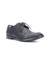 schwarze Leder Derby Schuhe von Officine Creative