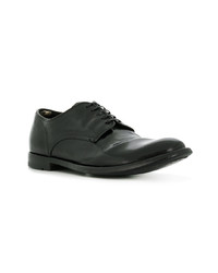 schwarze Leder Derby Schuhe von Officine Creative