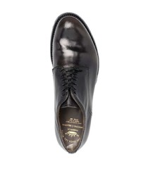 schwarze Leder Derby Schuhe von Officine Creative