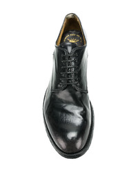 schwarze Leder Derby Schuhe von Officine Creative