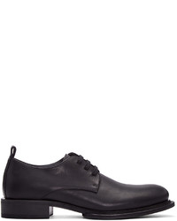 schwarze Leder Derby Schuhe von Ann Demeulemeester