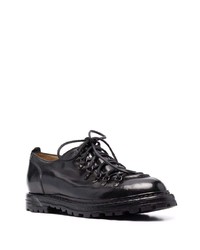 schwarze Leder Derby Schuhe von Officine Creative