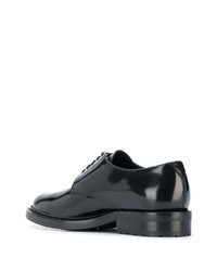 schwarze Leder Derby Schuhe von Saint Laurent