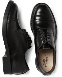 schwarze Leder Derby Schuhe von Acne Studios