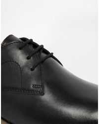 schwarze Leder Derby Schuhe von Asos