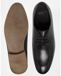 schwarze Leder Derby Schuhe von Asos