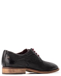 schwarze Leder Derby Schuhe von Base London