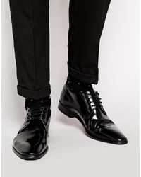 schwarze Leder Derby Schuhe von Ben Sherman