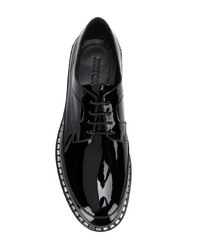 schwarze Leder Derby Schuhe von Jimmy Choo