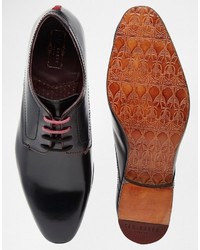 schwarze Leder Derby Schuhe von Ted Baker