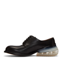 schwarze Leder Derby Schuhe von Maison Margiela