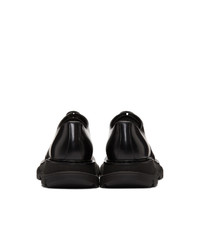 schwarze Leder Derby Schuhe von Alexander McQueen