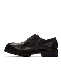 schwarze Leder Derby Schuhe von Guidi