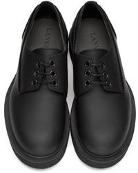 schwarze Leder Derby Schuhe von Lanvin