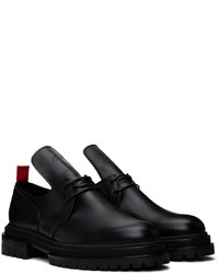 schwarze Leder Derby Schuhe von 424