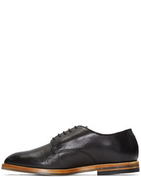 schwarze Leder Derby Schuhe von H By Hudson