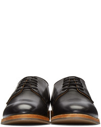 schwarze Leder Derby Schuhe von H By Hudson