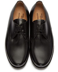 schwarze Leder Derby Schuhe von Junya Watanabe