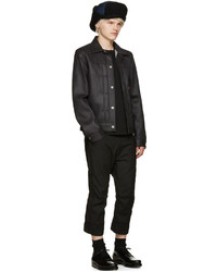 schwarze Leder Derby Schuhe von Junya Watanabe