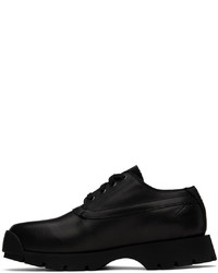 schwarze Leder Derby Schuhe von Jil Sander