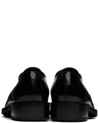 schwarze Leder Derby Schuhe von Jil Sander