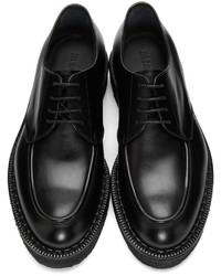 schwarze Leder Derby Schuhe von Jil Sander