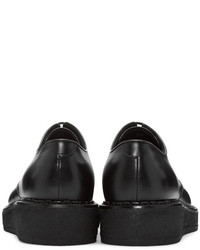 schwarze Leder Derby Schuhe von Jil Sander