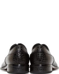 schwarze Leder Derby Schuhe von Versace