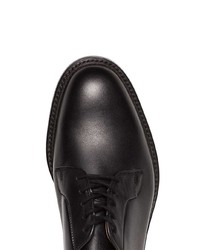 schwarze Leder Derby Schuhe von Trickers
