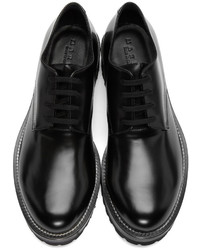 schwarze Leder Derby Schuhe von Marni