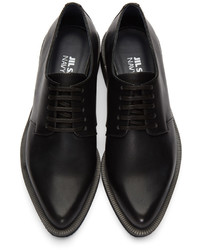 schwarze Leder Derby Schuhe von Jil Sander Navy