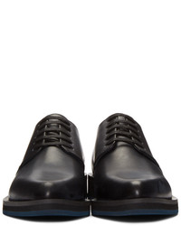 schwarze Leder Derby Schuhe von Jil Sander Navy