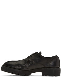 schwarze Leder Derby Schuhe von Guidi