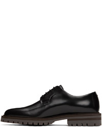 schwarze Leder Derby Schuhe von Common Projects
