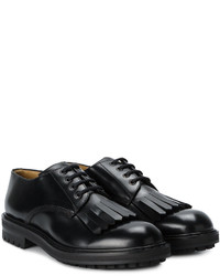 schwarze Leder Derby Schuhe von Alexander McQueen