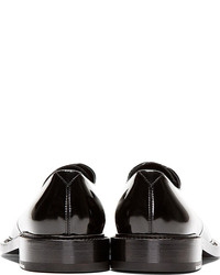 schwarze Leder Derby Schuhe von Saint Laurent