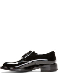 schwarze Leder Derby Schuhe von Saint Laurent