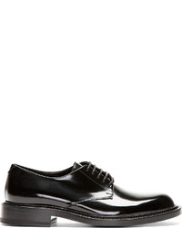 schwarze Leder Derby Schuhe von Saint Laurent