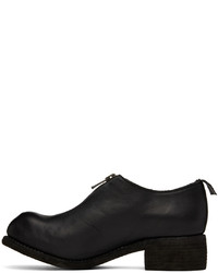 schwarze Leder Derby Schuhe von Guidi