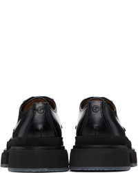 schwarze Leder Derby Schuhe von Giorgio Armani